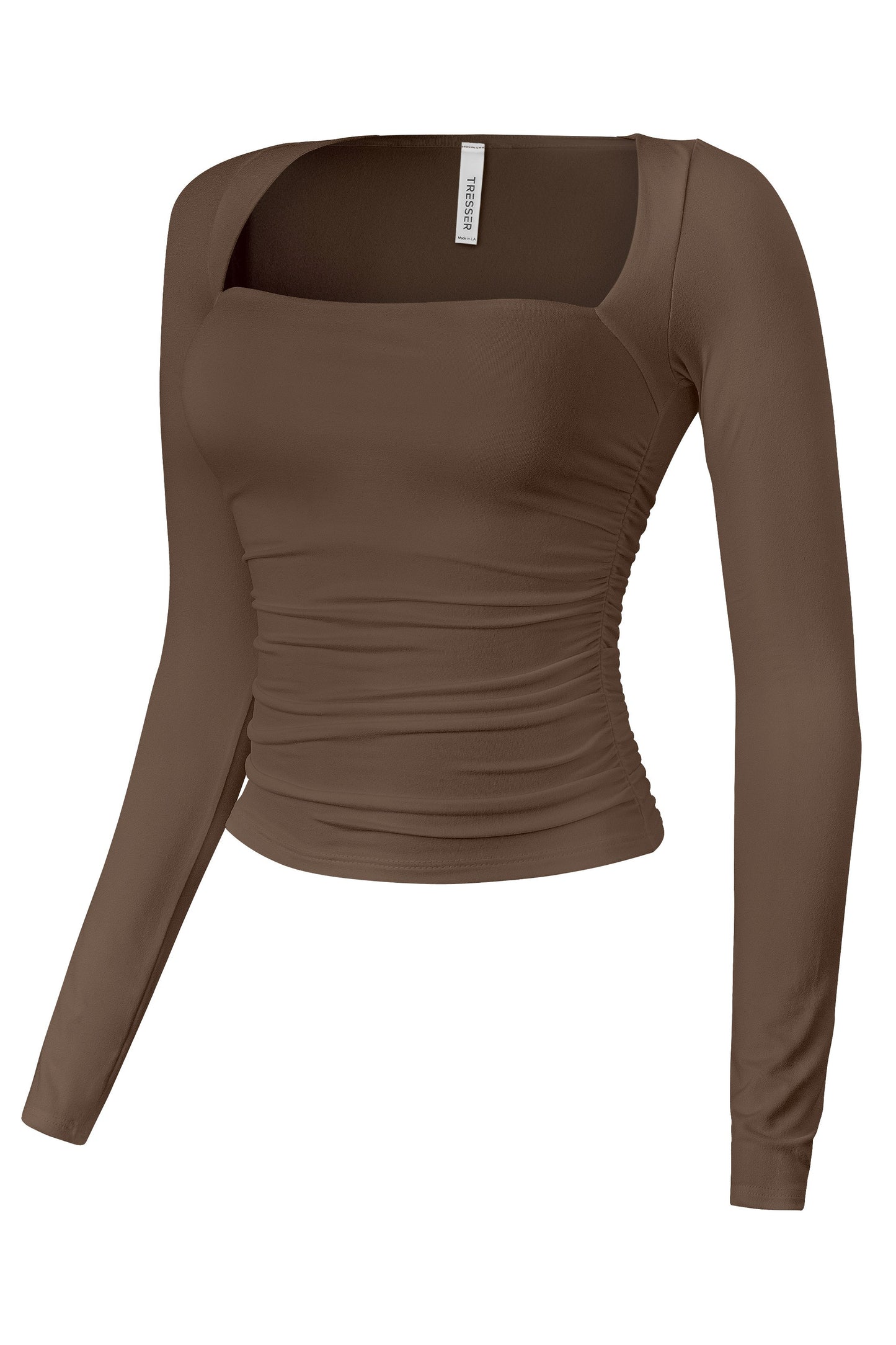 Long Sleeve Deep Scoop Casual Top